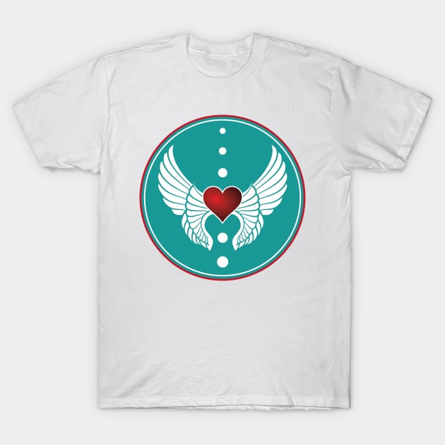 Winged Heart T-Shirt by GalacticMantra